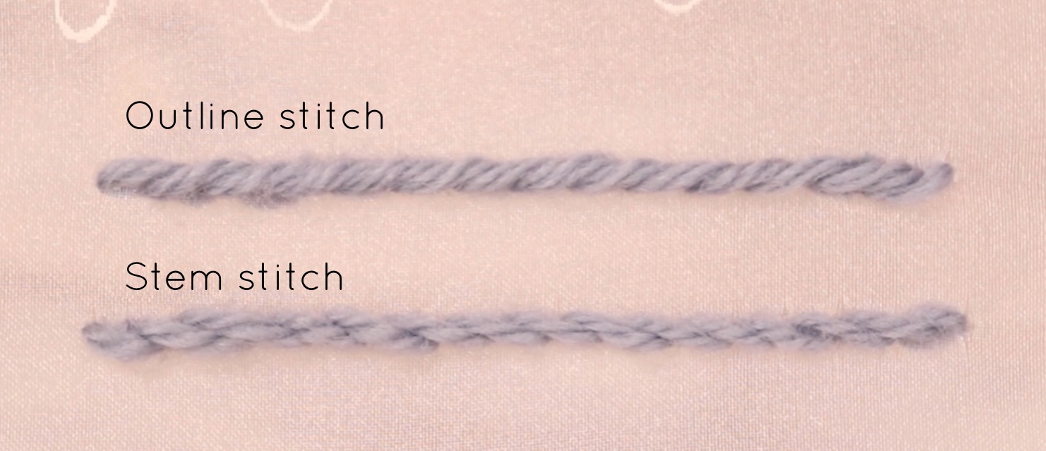 outline stitch stem stitch